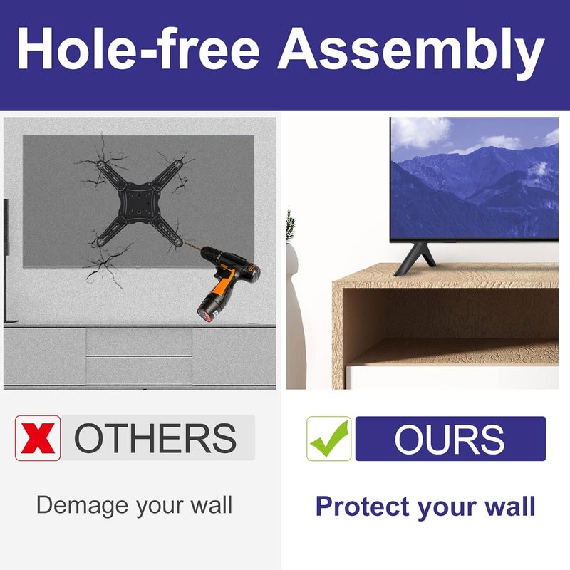 Maozhren TV Base Stand for Hisense TV Legs, TV Stand Legs Only for Hisense 32H4030F3 32H4G 43R6E3 43R6E1 50R6E3 50R6E4 50R6090G 55R6E1 55R6E 55R6070G 58R6E3 65H6570F, wr Screw, Only for Models We List - Image 5
